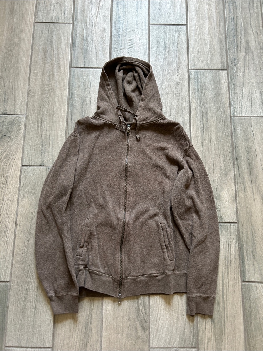 Apt. 9 Men's Brown Hooded Zip-Up Sweater